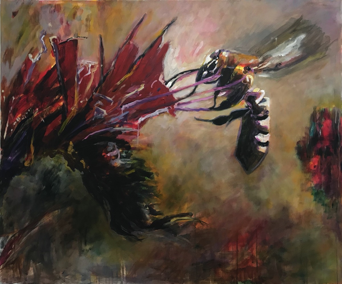 Biene 3, Acryl auf Leinwand, 100x120